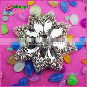 Guipure accessories Wholesale rhinestone applique for wedding dress for lady