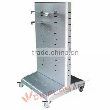 Double sides metal shoe rack for shops