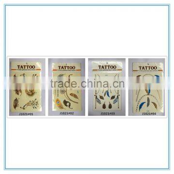 Long Lasting Sexy Metallic Temporary Tattoo Gold Foil Stickers photo-2