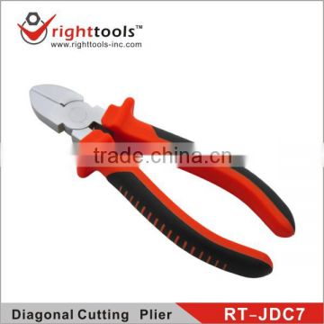 RIGHTTOOLS RT-JDC7 High quality Polished finish side cutting pliers with TPR handle,wire cutting plier