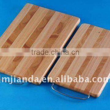 wooden square cutting board with handle