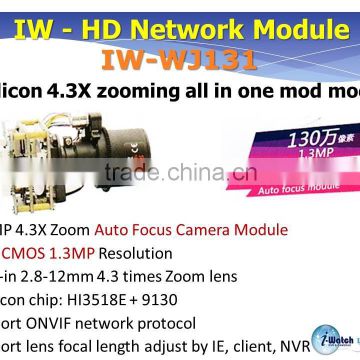 IW-WJ131 CMOS 1.3MP 4.3X Zoom Auto Focus Camera Module