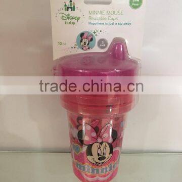 10 oz BPA free Minnie Mouse Plastic Sipper Cups (2-pack)