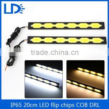 12V 2500K 7W Slim COB daytime running light with turn signal Cob Day Light