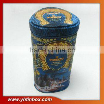 classical triangle tea tin