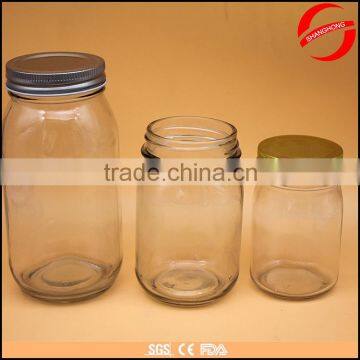 set of 280ml 750ml empty glass jar with screw cap