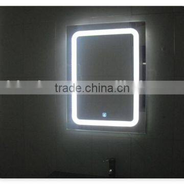 world popular CE R0HS certificate freely customized function wall mounted bright bathroom touch screen sensor LED mirror