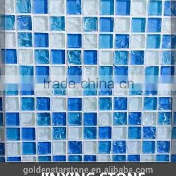 water jet swimming pool glass mosaic(crystal glass )