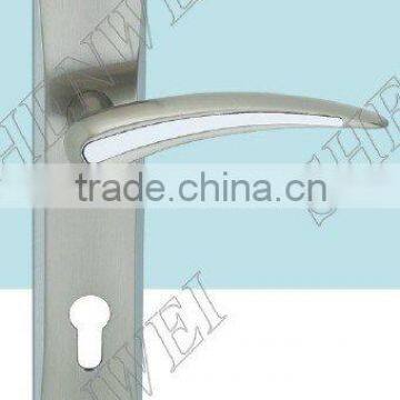 207-314 SN/CP zinc alloy door handle on plate
