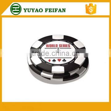 Casino customized 6 block poker chips with printing sticker chips