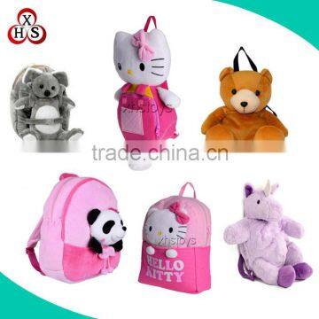 New design animal shaped toddler backpack Hello Kitty soft plush toddler backpack