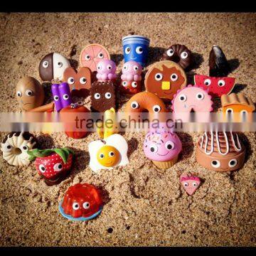 Customized 3d Kawaii Cartoon Food Set Toys Keychain/OEM Pvc 3d Cool Food Figurine Keychain/plastic Production Keychain Factory photo-4
