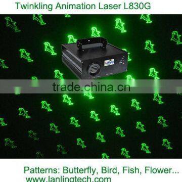 Green Animation grating laser disco effect lights