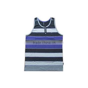 Custom Men's Solid Color Plain Dyed Cotton Tank Tops