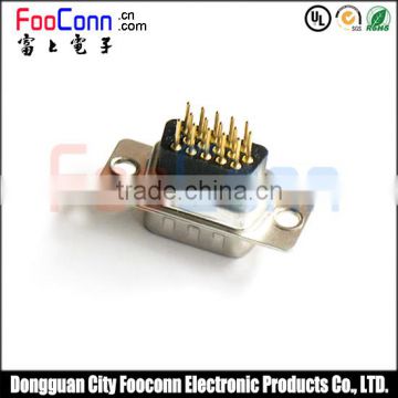 Made in China 15Pin d-sub connector male type for 180 degree pcb mount