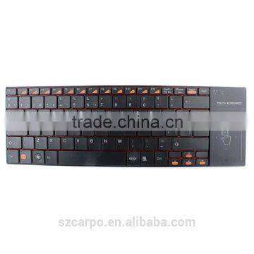 2.4G Wireless bluetooth Touch Keyboard /wireless keyboard touchpad with Built-In Multi-Touchpad /touch screen wireless keyboard