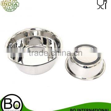 Stainless Steel Anti Skid Dog Pet Bowl Silicon Bottom