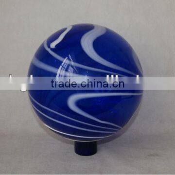 10" hand blown GLASS ball in garden