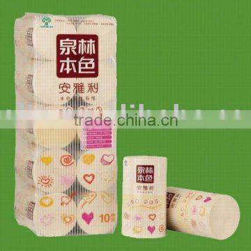 Unbleached Eco-friendly Coreless Roll Toilet Tissue