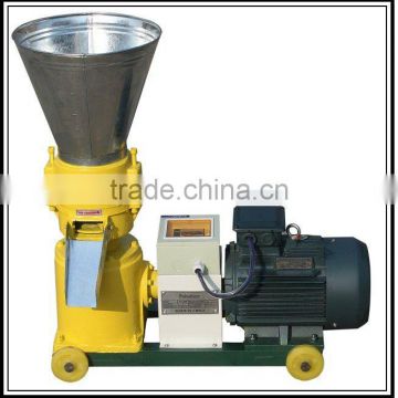 Flat die small animal feed rice husk pellet mill