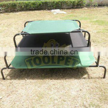 Foldable Strong Metal Frame Dog Bed Green Color Three Layers Marketing Price