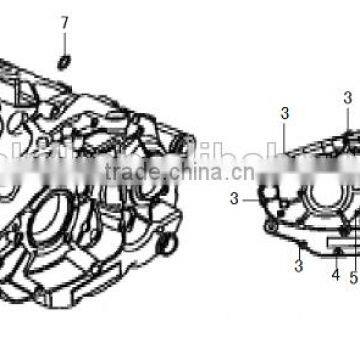 Loncin gn300 engine parts gn300 crankcase assy