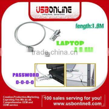 Laptop Notebook Security password Lock Cable Chain 1.8m