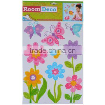 2 x Fantastic Removable Girls Wall Bedroom Room Stickers - Multi Flowers Design