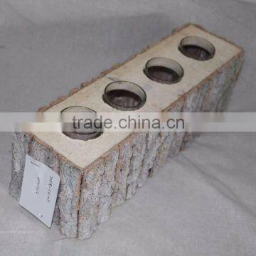 100% Handmade wooden candle holder for sale