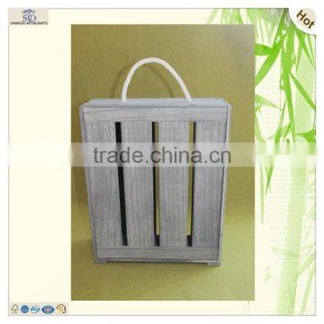 Decorative Original Slid Lid Plate Grids Wooden Wine Boxes photo-3