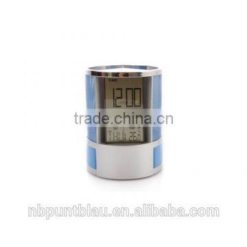 Table Clock PVC Penholder With Multifunction Display photo-5
