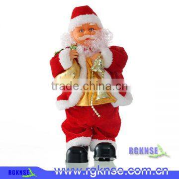 Christmas Decorative santa claus and snowman figurines with battery can dancing and singing