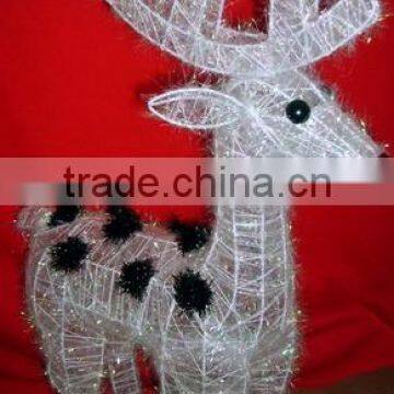 15012301 Heart and Reindeer Shape Felt Christmas Decoration With Buttons Decors and Ribbons photo-5