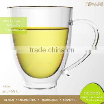 Custom Drinking Glass Tea Mug Cups With Handle photo-2