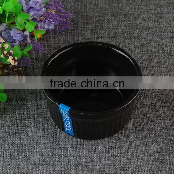 Colorful Red Porcelain Salad Bowl Black Cheap Pasta Bowl photo-4