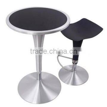 Modern Simple Lift Fashion Round High Bar Table Tempered Glass Coffee Table Home Leisure High Cocktail Table YYB090 photo-2