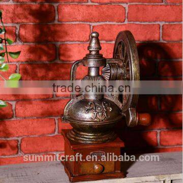 Coffee Shop Decoration Resin Vintage Artificial Coffee Machine Figurine photo-4