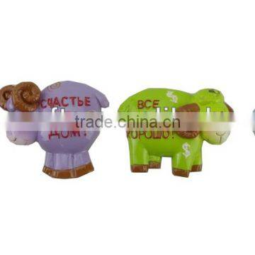 2015 chinese zodiac cartoon sheep promotional resin 3d fridge magnet