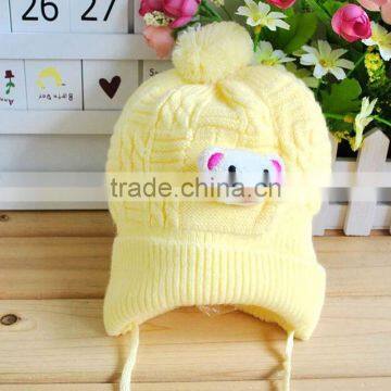 Baby Hat Boy Girl Infant Toddler Cute Soft Crochet Bear Hat Beanie Warm Newborn Cap