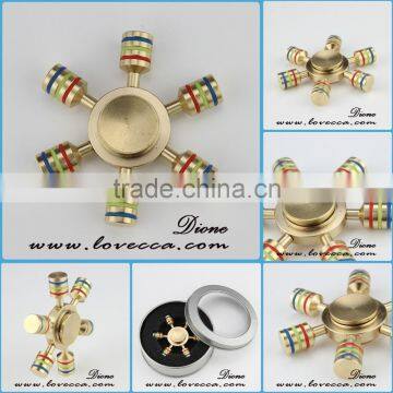 Pure brass new stress relief finger toy fidget hand spinner metal finger Gyro