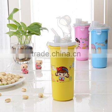 Bpa free cartoon portable Double Wall Kids Bottle Stainless Steel Thermos Vacuum Flask