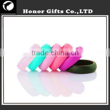 2017 Custom Logo Medical Grade Silicone Rings Bands For Wedding