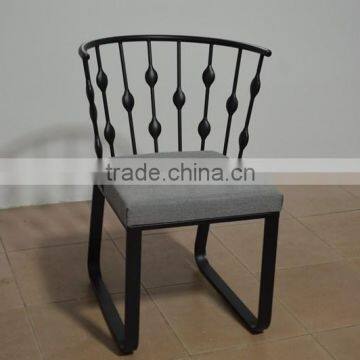 New Design High Back Iron Black Color Outdoor Metal Industrial Chair photo-5