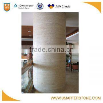 White travertine stone designs of columns for houses