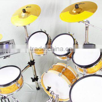 6 pc Wooden Chamber Pvc Cover Electronic Drum Kits photo-4