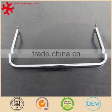 Store Fixtures Slatwall Hang Rail U-Shaped Hanging Bar Chromed Clothing Hanging Bracket photo-2