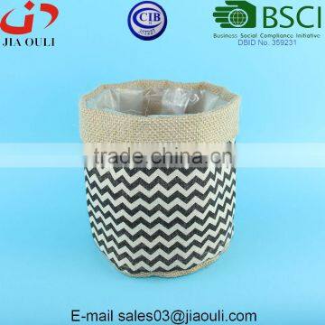 With Raised Grain Screen Printing Jute/linen Sacks for Storage or Plant Pot Cover photo-4
