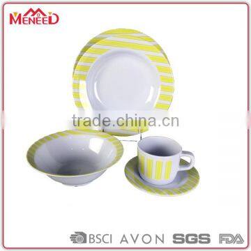 Wholesale Kitchen Gadgets Strips Plastic Decorative 5 Pcs Mexican Melamine Sets Dinnerware