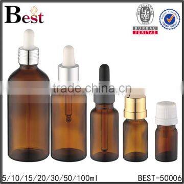 High Quality Essential Oil Glass Bottle Dropper Empty Amber Glass Bottle Dropper With Black Plastic Dropper photo-5