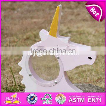New Design Lovely Wooden Unicorn Piggy Bank for Kids W02A257